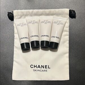 CHANEL Le Lift Serum & White Drawstring Pouch